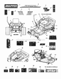 Decal Group Diagram and Parts List for SC26520 7800630 Snapper Lawn Tractor