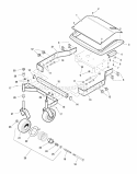 32 Mower Deck - Frame Caster  Shield Diagram and Parts List for SFH13320KW  Snapper Lawn Mower