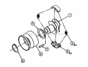 Clutch 34 Bore - 3 Hp  5 Hp Engines Diagram and Parts List for SG3000  Snapper Chipper Shredder