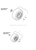 Wheel  Tires Group Diagram and Parts List for ESGT27540D 2690633 Snapper Lawn Tractor