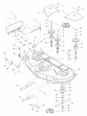 54 Mower Deck - Housing Arbors  Blades Group (987102) Diagram and Parts List for 1695204  Snapper Lawn Tractor Accessories