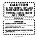 Caution Decals Diagram and Parts List for SLB552PN 80518 Snapper Leaf Blower / Vacuum