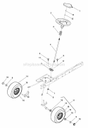 Part Location Diagram of 7101525 Snapper Steering Post, 24.56 Long