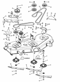52 Deck Blade Drive Assembly Diagram and Parts List for CSLT24520 7800345 Snapper Lawn Tractor