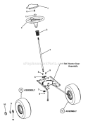 Steering Group Diagram and Parts List for CSLT23460 7800344 Snapper Lawn Tractor