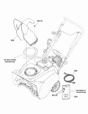Chute Group - Remote Diagram and Parts List for SN822E  Snapper Snow Blower