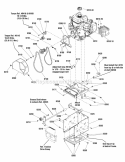 Engine  Frame Group Diagram and Parts List for SNM924E  Snapper Snow Blower
