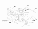 Auger Housing Group Diagram and Parts List for P2132E  Snapper Snow Blower