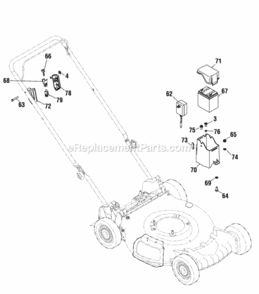 Electric_Group Diagram and Parts List for SP105 7800961-00 Snapper Lawn Mower