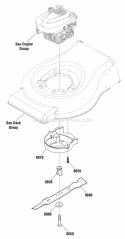 Blade Group Diagram and Parts List for SP19550EX  Snapper Lawn Mower