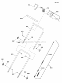 Handles Group Diagram and Parts List for SP19550EX  Snapper Lawn Mower