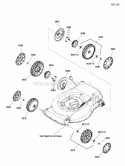 Wheels Group - Self-Propelled Diagram and Parts List for SP19550EX  Snapper Lawn Mower