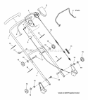 Handle Group Diagram and Parts List for S19550FC  Snapper Lawn Mower