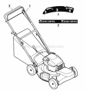 Decals Group Diagram and Parts List for SP70  Snapper Lawn Mower