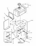 Fuel Tank  Bracket Assembly Diagram and Parts List for SPE1250KW  Snapper Lawn Mower