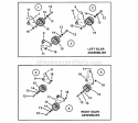 Left  Right Idler Pulley Assemblies Diagram and Parts List for SPE1250KW  Snapper Lawn Mower