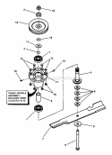Cutter Housing Assembly Diagram and Parts List for SPE1250KW  Snapper Lawn Mower