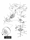 Part Location Diagram of 7034647YP Murray BRACKET, WHEEL, HYDRO GE