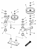 48  61 Deck Idler Assembly Diagram and Parts List for SPLH153KW 7082435 Snapper Lawn Mower