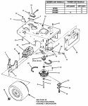 Rear Deck Assembly Diagram and Parts List for SPLH140KWE 84276 Snapper Lawn Mower
