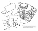 Engine Sub-Assembly Diagram and Parts List for SPLH140KWE 84276 Snapper Lawn Mower