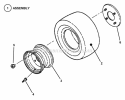 Traction Rear Wheel Assembly Diagram and Parts List for SPLH140KWE 84276 Snapper Lawn Mower