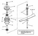 Cutter Housing Assembly Diagram and Parts List for SPLH141KW 84394 Snapper Lawn Mower