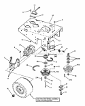 Rear Deck Assembly Diagram and Parts List for SPLH141KW 84394 Snapper Lawn Mower