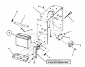 Tank Bracket Assembly Diagram and Parts List for SPLH141KW 84394 Snapper Lawn Mower