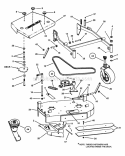 36 Mower Deck Assembly (Adjustable Height) Diagram and Parts List for SPLH141KW 84394 Snapper Lawn Mower