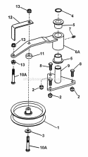32 Deck Idler Assembly Diagram and Parts List for SPL1250KW  Snapper Lawn Mower