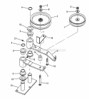 Blade Deck Idler Assembly Diagram and Parts List for SPL1250KW  Snapper Lawn Mower