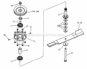 Cutter Housing Assembly Diagram and Parts List for SPL1250KW  Snapper Lawn Mower