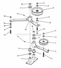Deck Idler Assembly (52 Deck) Diagram and Parts List for SPL1250KW  Snapper Lawn Mower