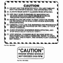 Caution Decals Diagram and Parts List for SPS322T  Snapper Sprayer