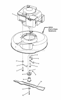 Engine And Blade Diagram and Parts List for SPV211E 7800170 Snapper Lawn Mower