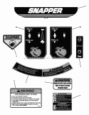 Decals Diagram and Parts List for SPV211E 7800170 Snapper Lawn Mower