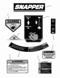 Decals Diagram and Parts List for SPV211S 7800169 Snapper Lawn Mower