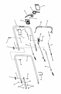 Handles  Controls Diagram and Parts List for SPV211S 7800169 Snapper Lawn Mower