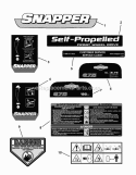 Decals Diagram and Parts List for SPV22675HWFC 7800264 Snapper Lawn Mower