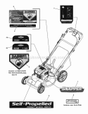 Decals Diagram and Parts List for SPV22675HW 7800190 Snapper Lawn Mower