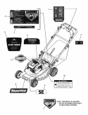 Decals Group Diagram and Parts List for NSPV2270 7800780 Snapper Lawn Mower