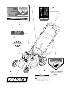Part Location Diagram of 7104852YP Murray DECAL BRIGGS ENGINE