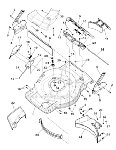 Part Location Diagram of 7301091BHYP Murray BRACKET LOWER HANDLE LH