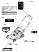 Decals Group 22 Rwd Es Diagram and Parts List for SPV22725E 7800838 Snapper Lawn Mower