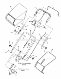 Handles  Controls Diagram and Parts List for SPV22725HW 7800831 Snapper Lawn Mower