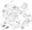 Seat Deck  Fuel Tank Group Diagram and Parts List for SPX2352  Snapper Lawn Tractor