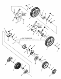 Wheels Group Diagram and Parts List for NSPXV2270HW  Snapper Lawn Mower