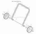 Wheel Assembly Group Diagram and Parts List for ESS50220E 7800083 Snapper Snow Blower