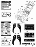 Decals Group Diagram and Parts List for SN822E  Snapper Snow Blower